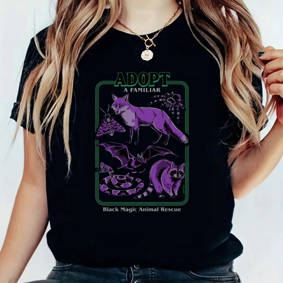 

Женская футболка с изображением лисы на Хэллоуин, винтажная мягкая летняя футболка с короткими рукавами и забавным стилем в стиле ретро P