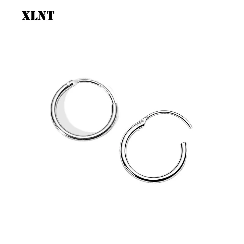 XLNT 2022 New Simple Stainless Steel Small Hoop Earrings for Women Men Cartilage Ear Piercing Jewelry Pendientes Hombre Mujer