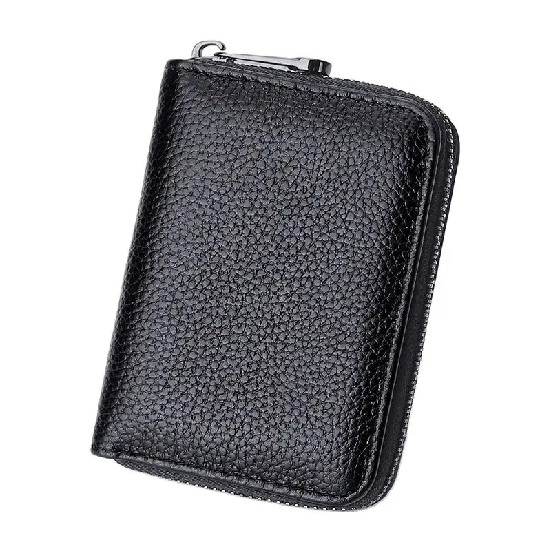 20 Detents Cards Holders PU Business Bank Credit Bus ID Card Holder Cover Coin Pouch Anti Demagnetization Wallets Bag Organizer