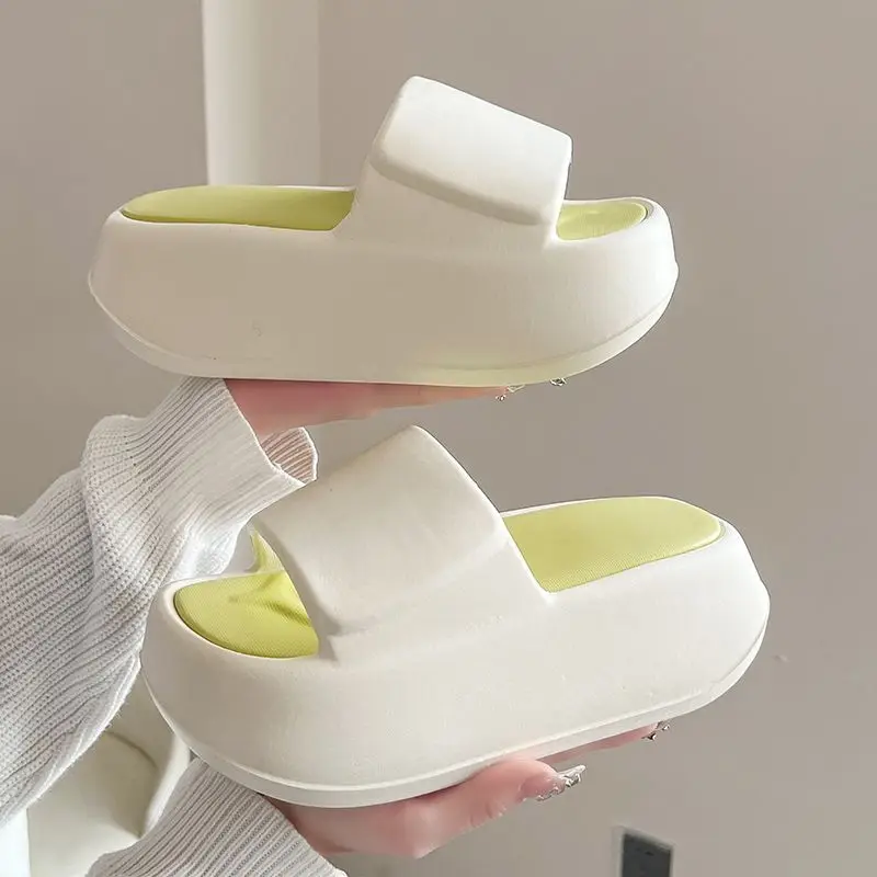 새로운 24시간 배송 무취 EVA 슬리퍼 여성 여름 하이 청키 슈즈 여성 하이 플랫폼 클로그 슬리퍼 여성 키높이 신발