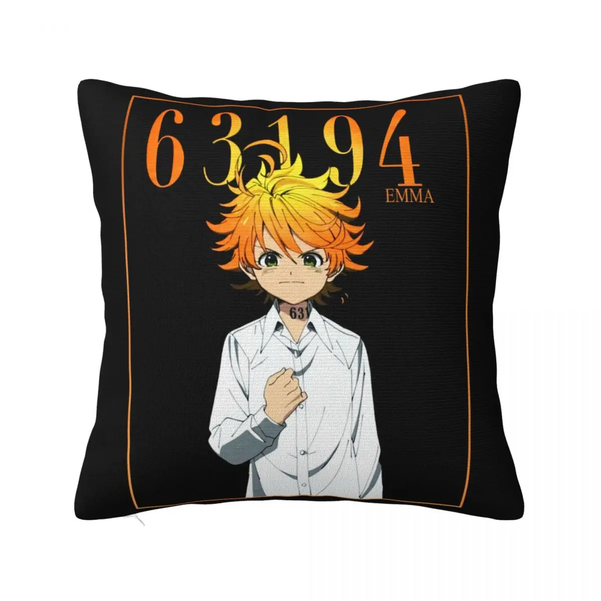 Promised Neverland Mens 63194 Emma Box Portrait Image Basic Farmhouse Rap Comfortable Gift Pillow Case