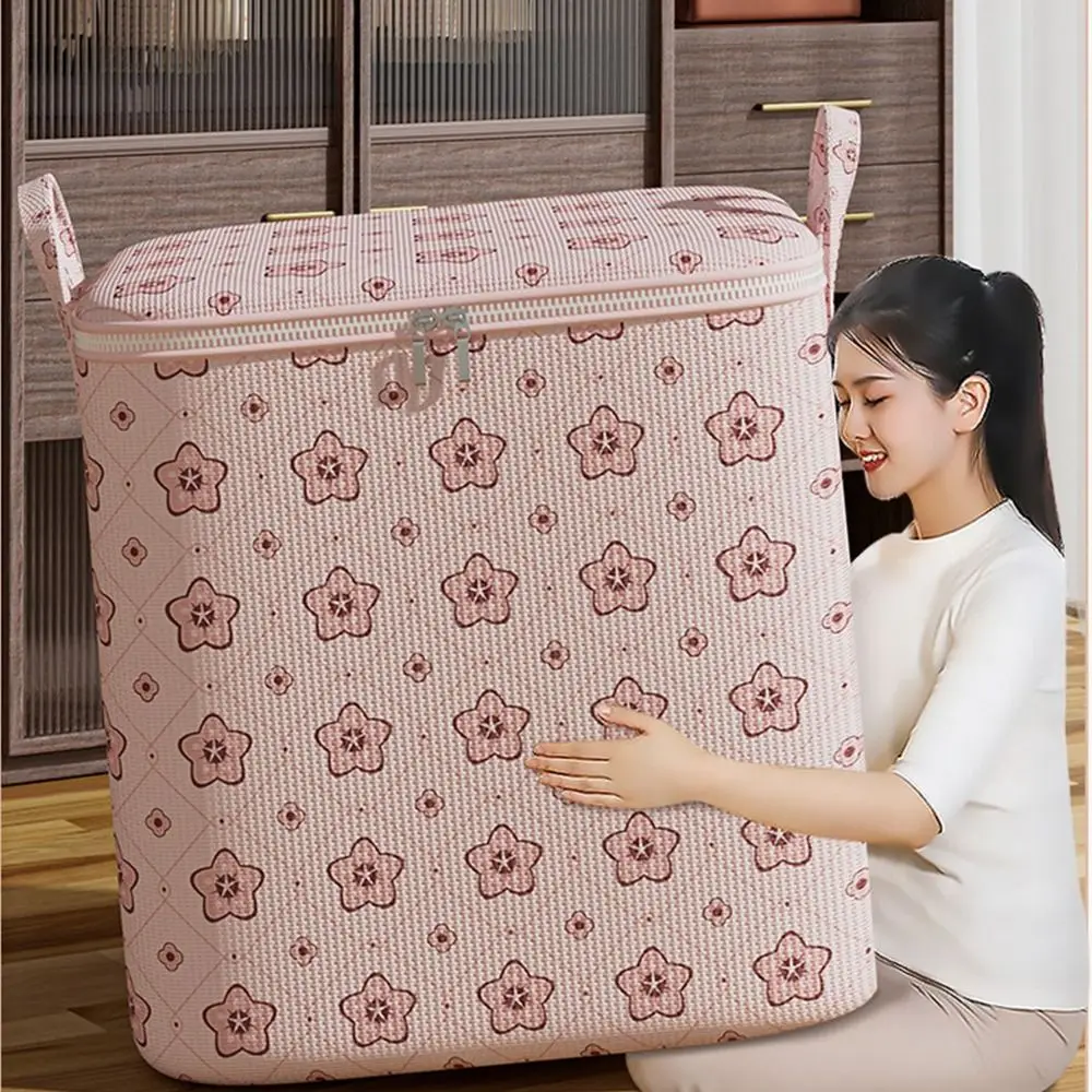 Com alça caixas de armazenamento de roupas organizador de roupas dobrável guarda-roupa classificação balde de armazenamento à prova de poeira grande capacidade