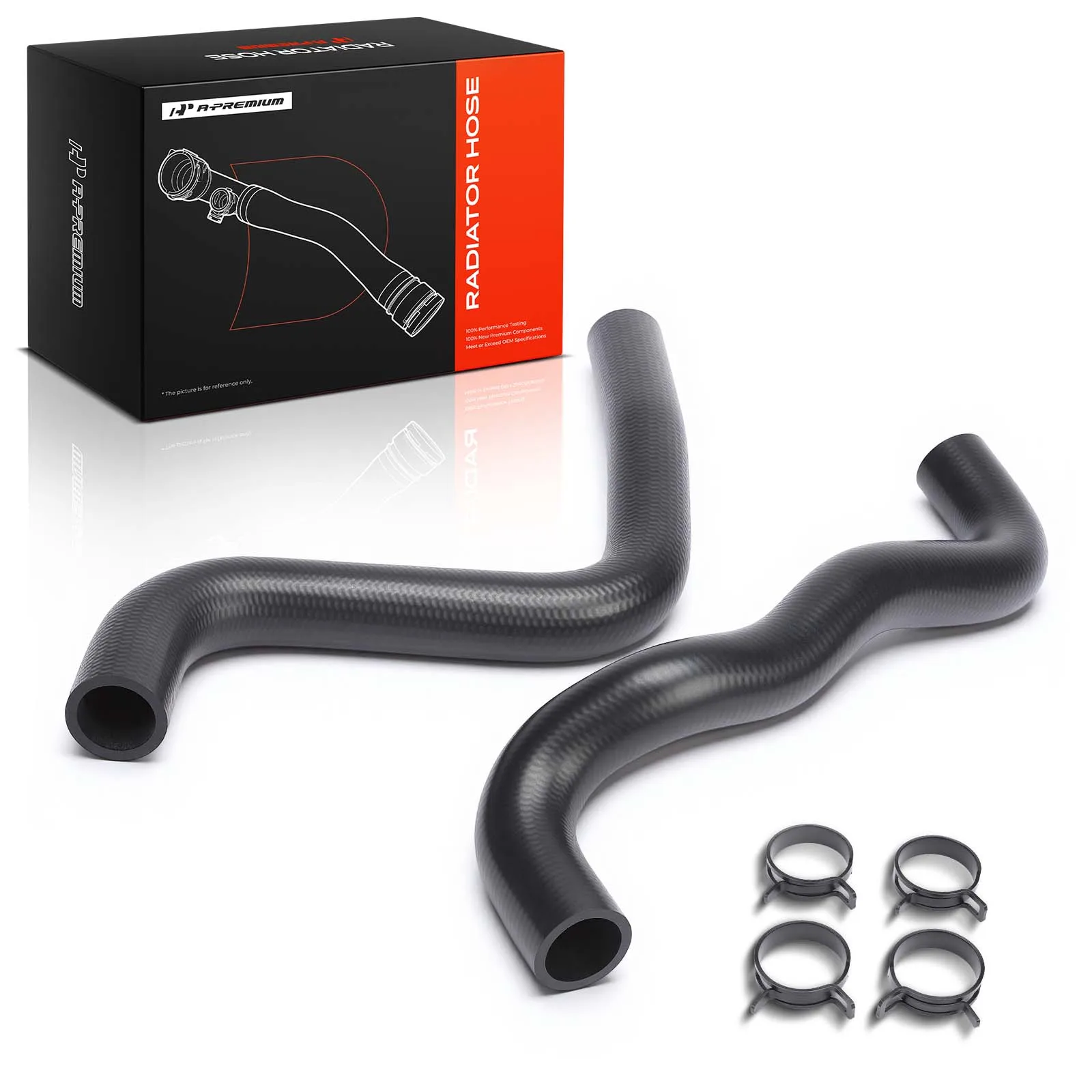 A-Premium 2pcs Lower & Upper Radiator Coolant Hose w/ Clamps for Toyota Highlander 2008-2013