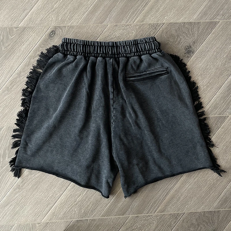 Billionaire Casual Shorts Washed Cotton Men's High Street Embroidery Patterns Loose Short-pants Real Photo