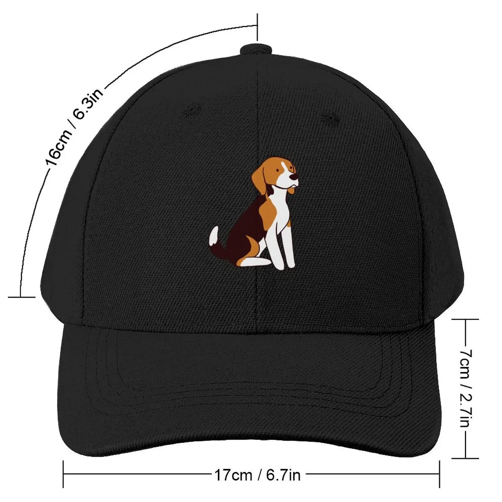 Beagle dog cute illustration Baseball Cap tea Hat western Hat summer hat Men's Caps Women's