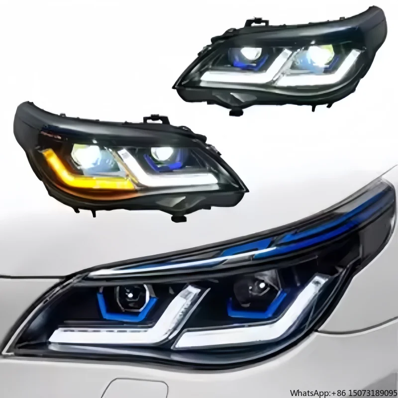 

Комплект передних фар с LED-подсветкой «Ангельские глазки» для BMW 525i, 530i, 535i E60 LCI 2007 года