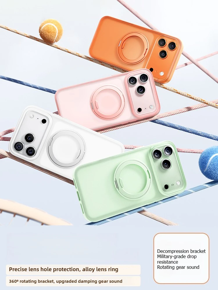 

【Поворотный чехол для защиты объектива】для iPhone17 Pro Max Case 17Pro с вращающейся магнитной подставкой, противоударный чехол премиум-класса для телефона iPhone Air