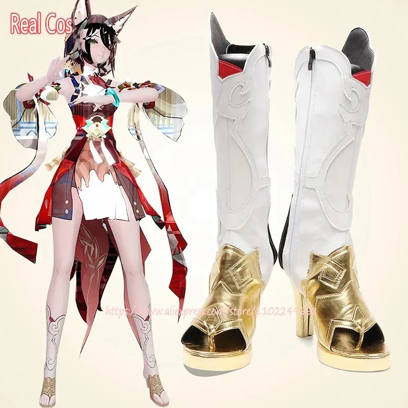 

RealCos Tingyun Обувь для косплея Honkai Star Rail Game Обувь на заказ Сапоги Хэллоуин