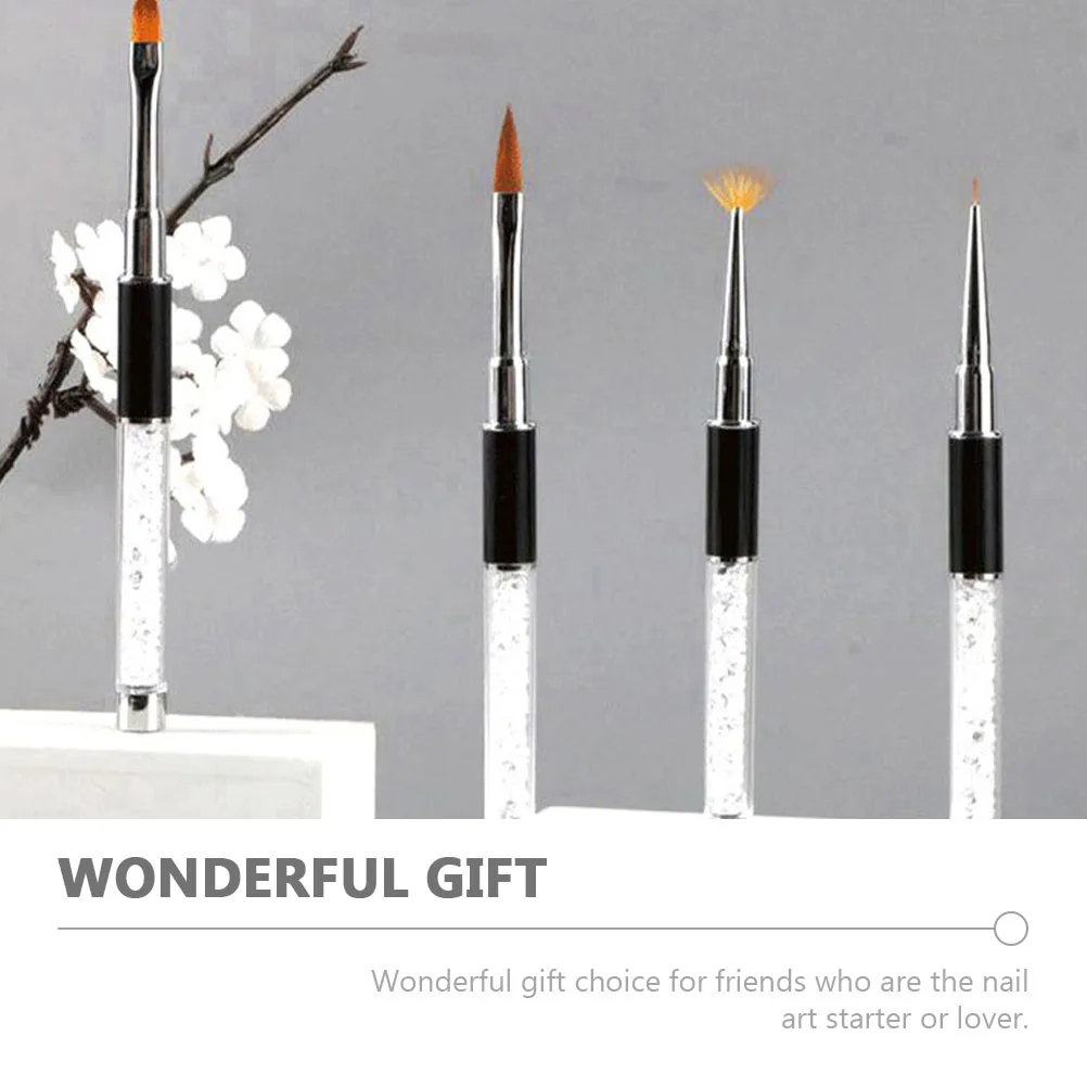 

2pcs Flower Pen Beauty Manicure Tool Drawing Pens Care Professional Abs Carving Tools For Diy Design Manicure Supplies Salon