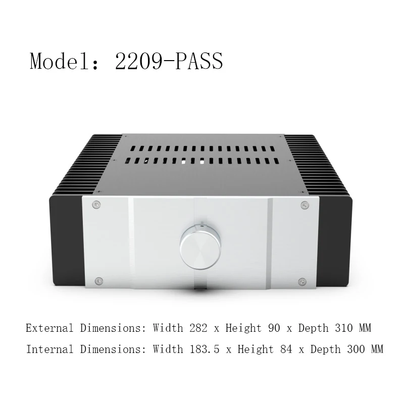 Weiliang Audio All-Aluminum Amplifier Chassis - Dual-Side Heat Dissipation PASS Amplifier Chassis 2209-PASS Preamp Chassis
