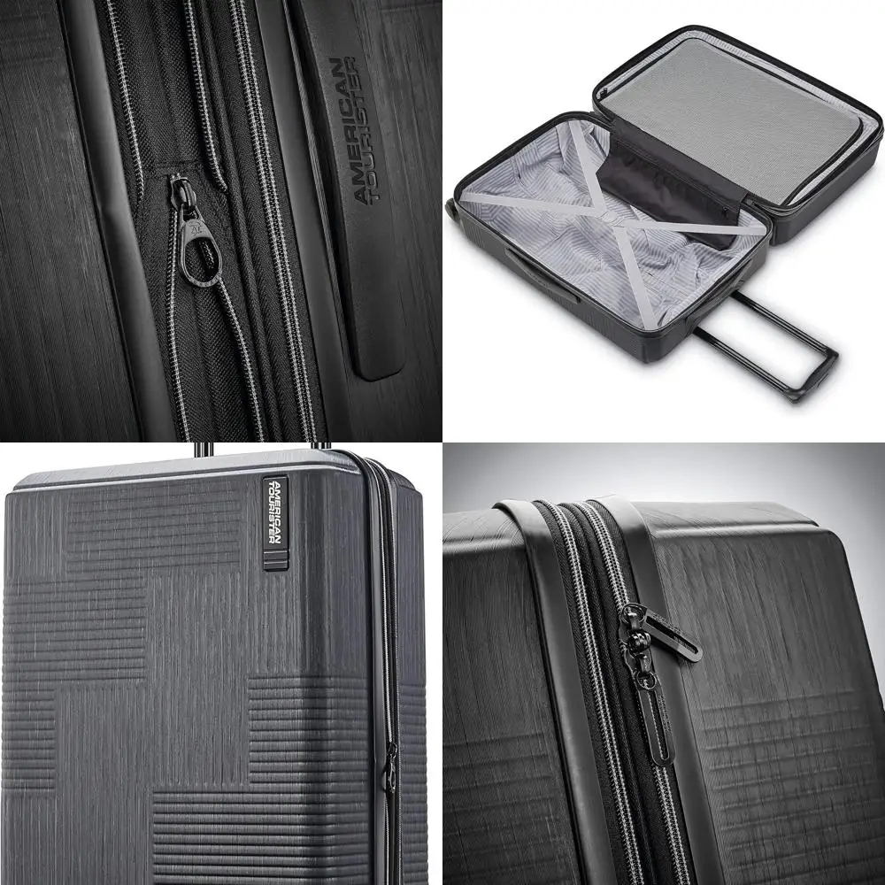 

Расширяемый твердый чемодан-спиннер American Tourister Stratum XLT, темно-черный, 21, ручная кладь