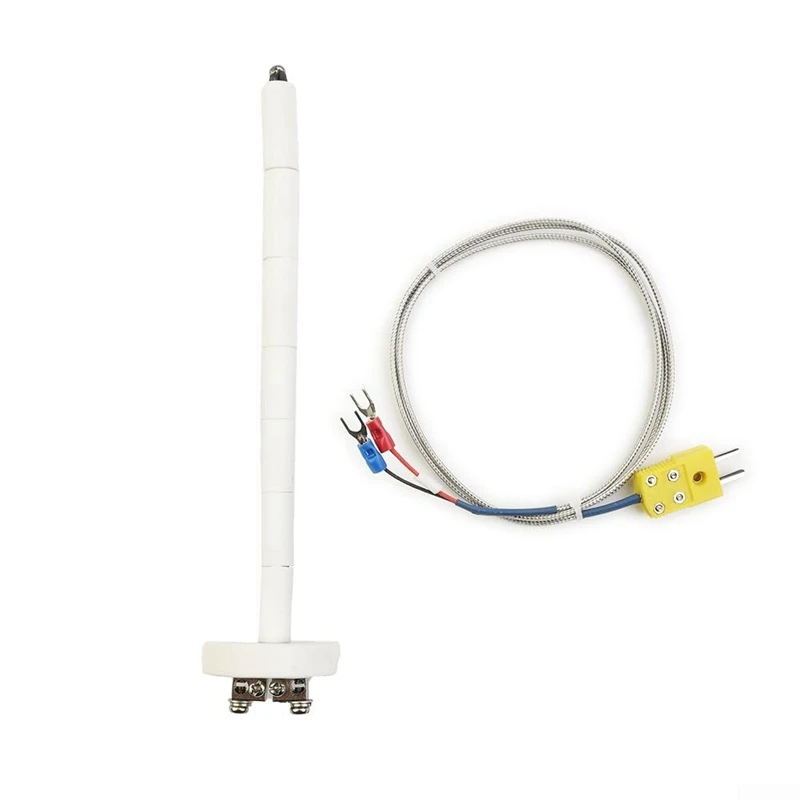 Heavy Duty Type K Thermocouple Probe for High Temperature Measurement, 3.3Ft Cable, -58 to 2372°F (-50 to 1300°C) Range