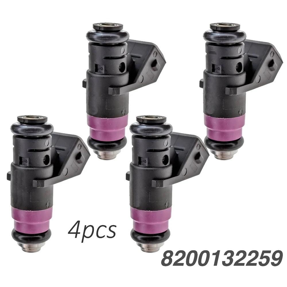 4pcs Car Petrol Fuel Injector Nozzle 8200132259 for Renault Clio 3 Laguna Megane Scenic 2 3 1.4 1.6L 16v 8200505191 H132259