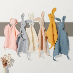 Baby Cotton Muslin Comfortable Blanket Cute  Infant Kids Sleep Appease Towel Children Rabbit Saliva Scarf Gauze Blankets