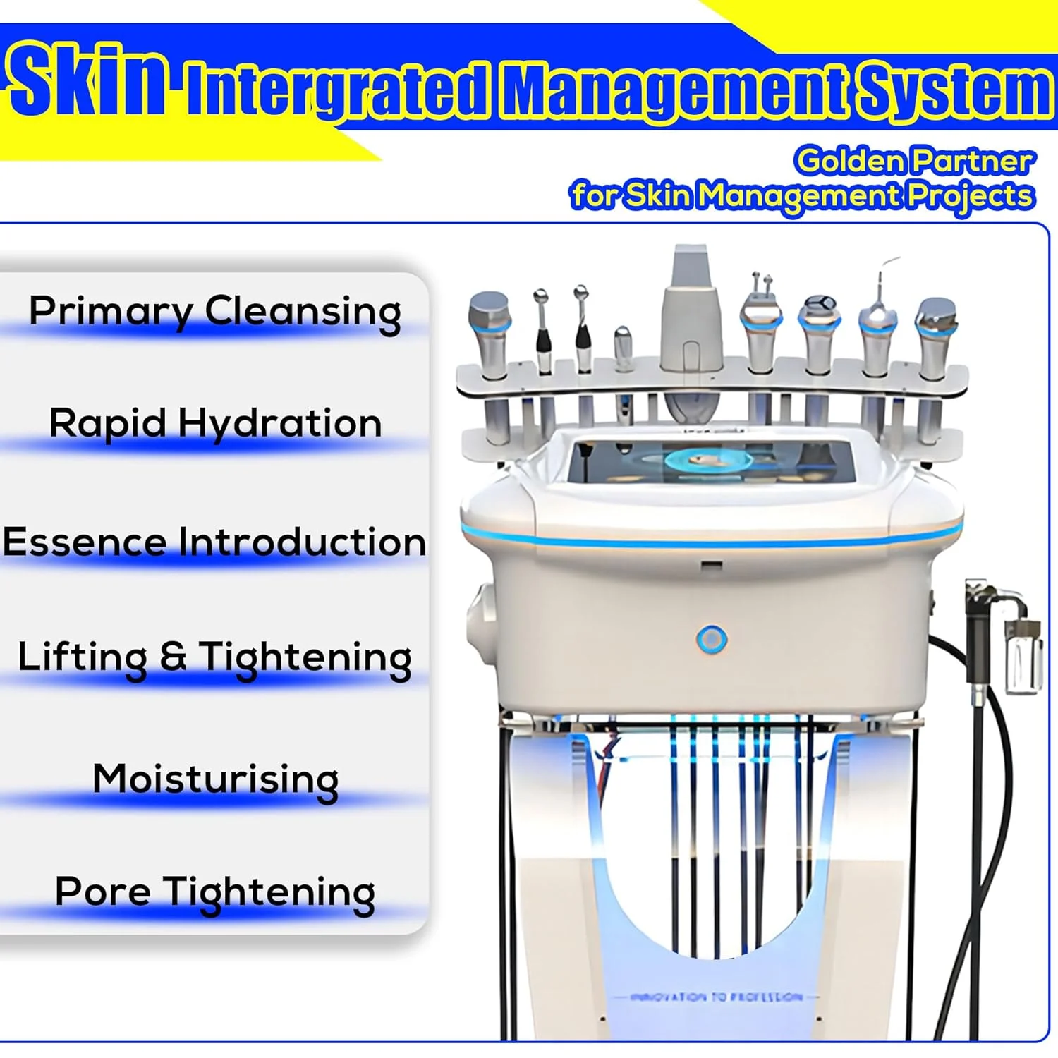 Korea Hycynis 10 in 1 Gesichtshaut umfassendes Management Schönheits maschine Hydratation Facelift ing Tiefen reinigung Sauerstoffs prüher