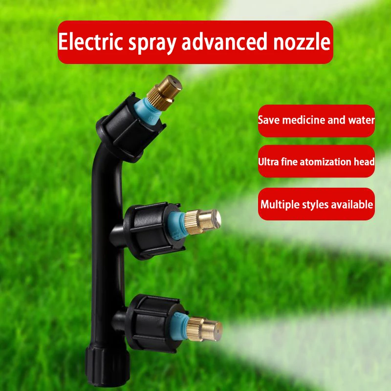 Agricultural Copper Atomizing Sprayer Nozzle Single/Double/Three Nozzle Head Garden Lawn Irrigation Pesticide Spraying Sprinkler