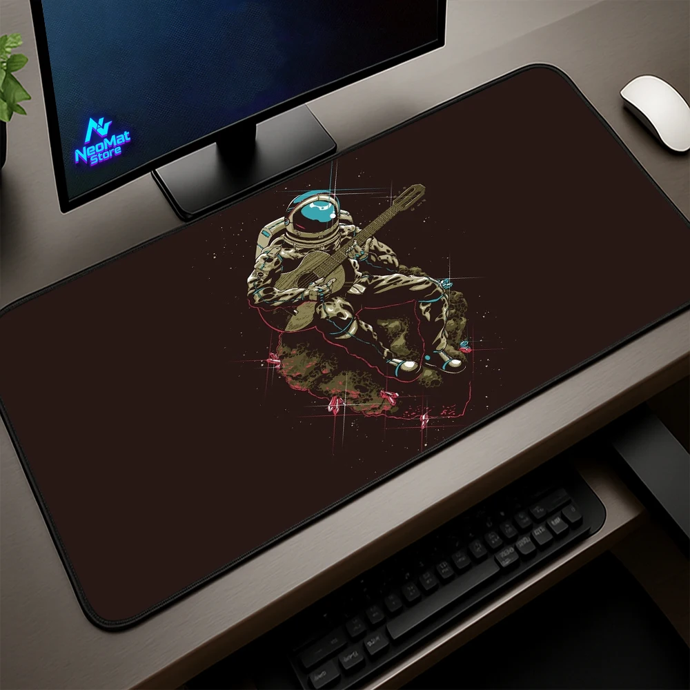 

Astronaut Mouse Pad Black Medium Mousepad Gamer Setup Decoration Speed Profission Aesthetic Desk Mat Grande 1000x500 Office Rug