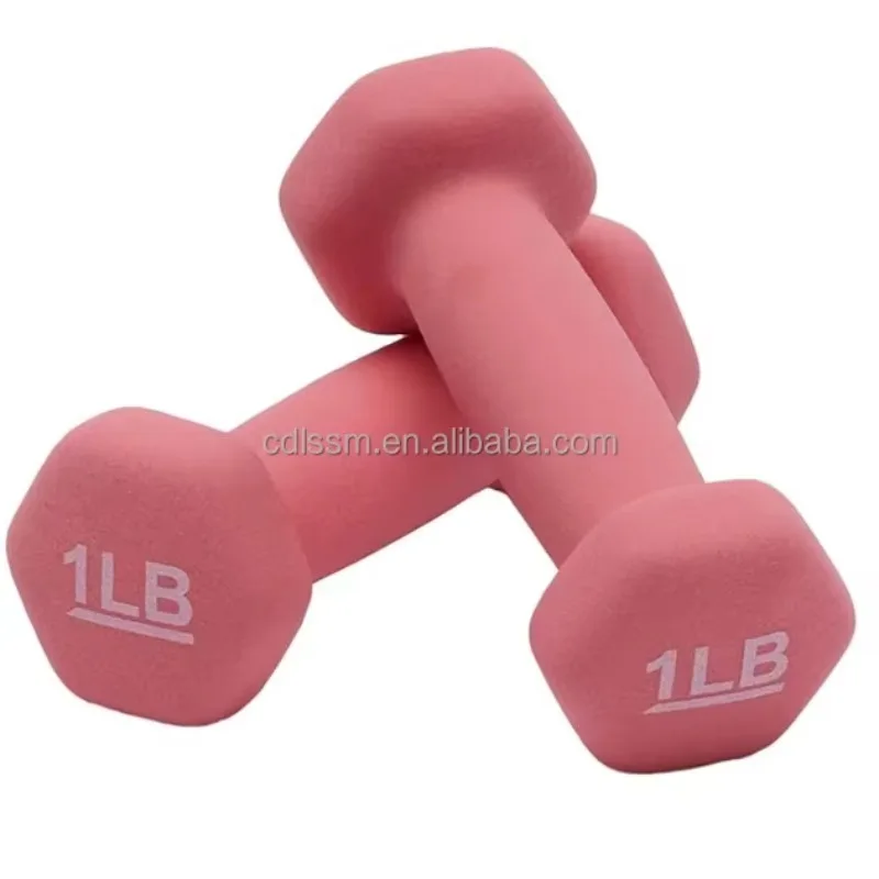 High Quality Gym Fitness 1kg Customized Weights Neoprene Coated Dumbbells Set with Rack