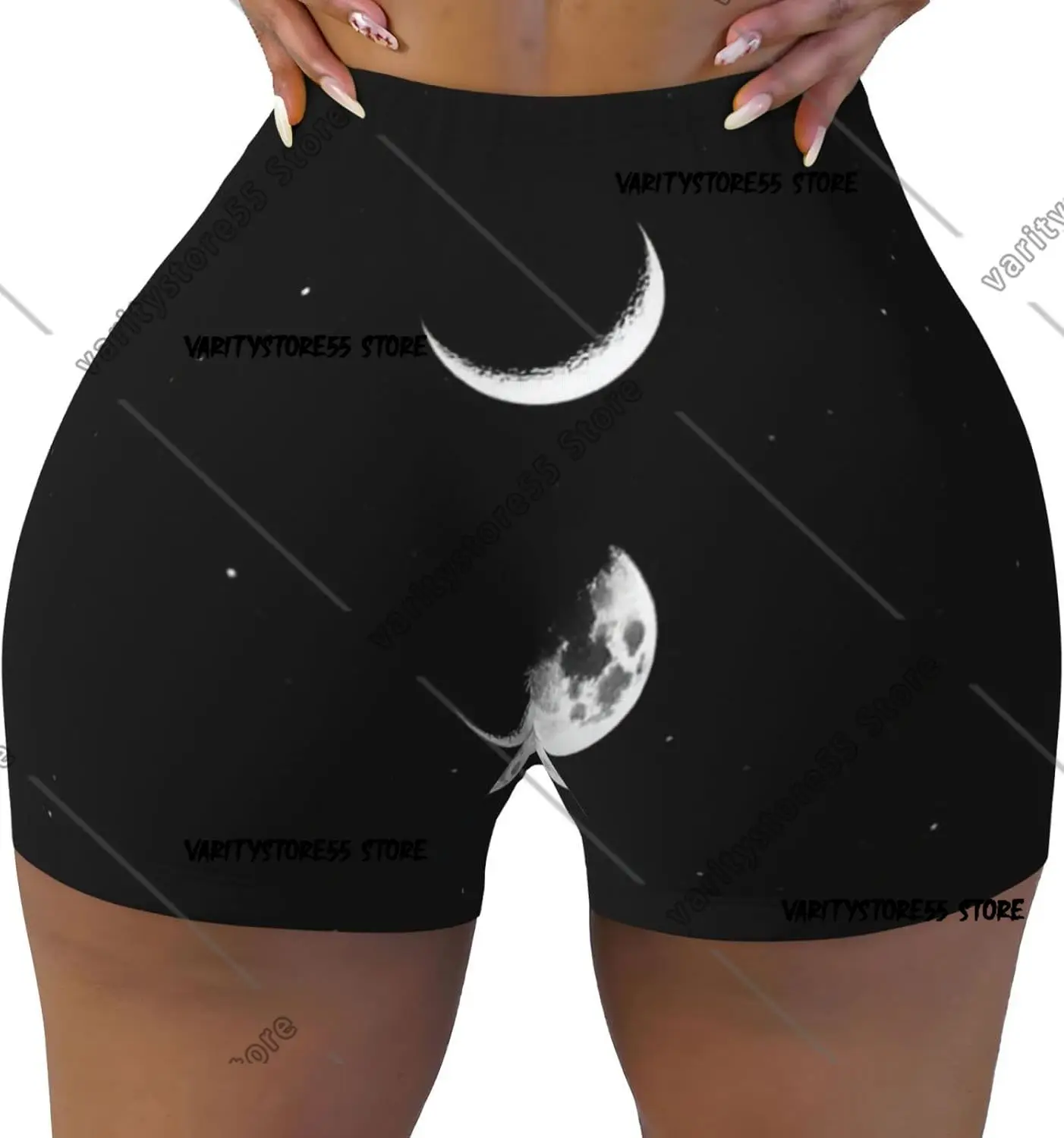 شورت تمرين مراحل القمر للنساء، شورت لراكبي الدراجات اليوغا، سروال ضيق لرفع الأرداف #1
