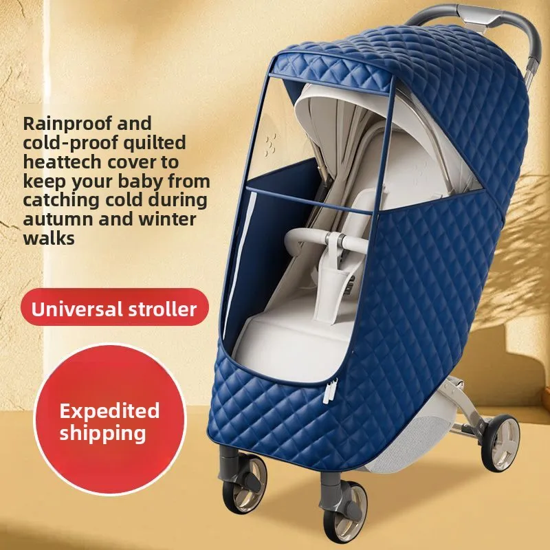 Stroller Windshield Winter Stroller Windshield Universal Warm Baby Walking Artifact Thickened Rain Cover