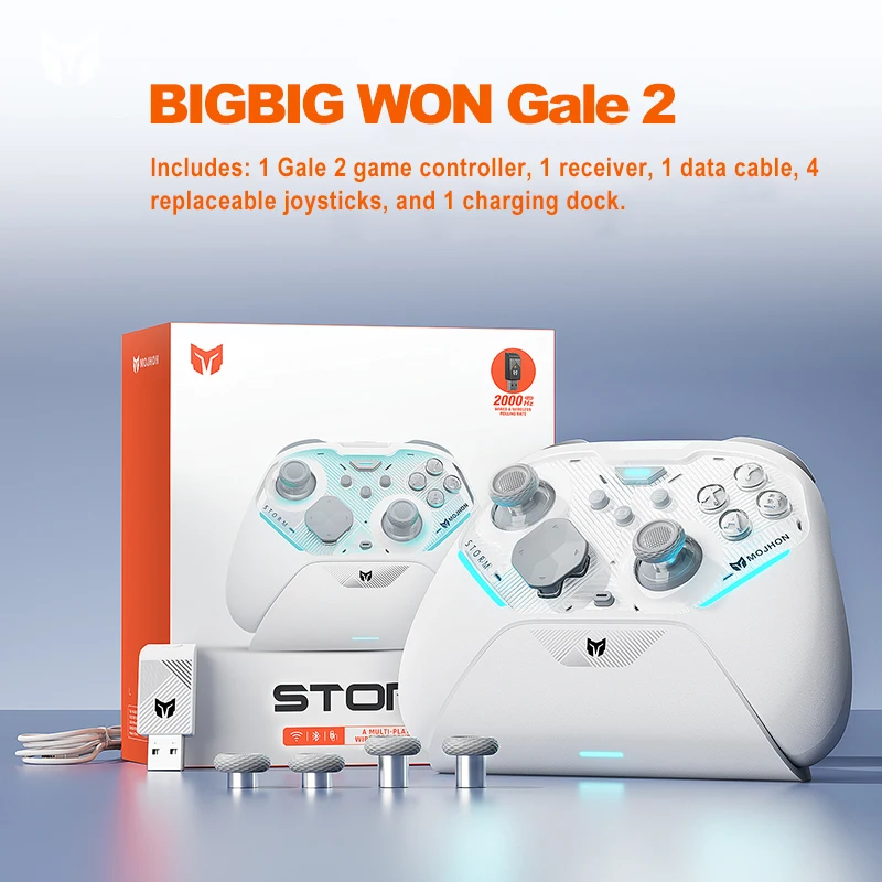BIGBIG WON Gale 2 Wireless Gamepad TMR Joystick Apex Competitive Bluetooth Switch2 Game Controller PC Android Mac Steam