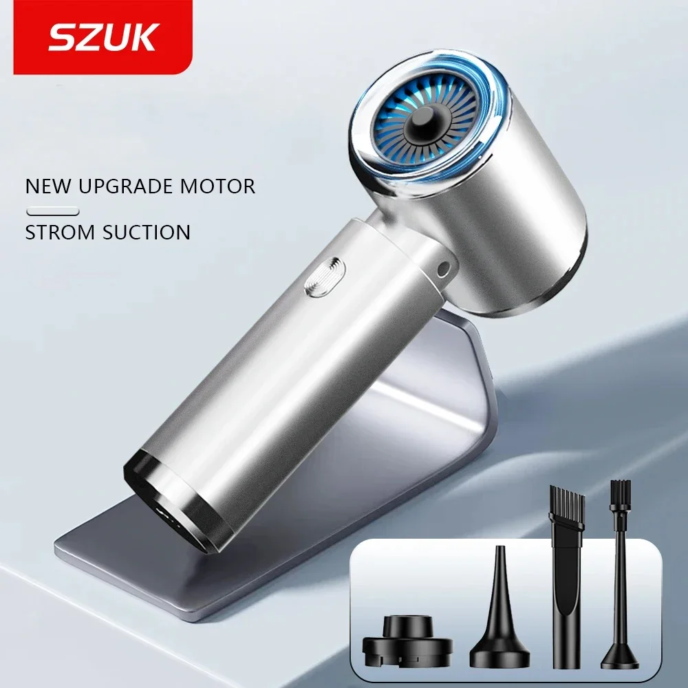 SZUK Mini Car Vacuum Cleaner Strong Suction Handheld Wireless Portable Cleaning Machine Powerful Vacuum Cleaner for Car and Home