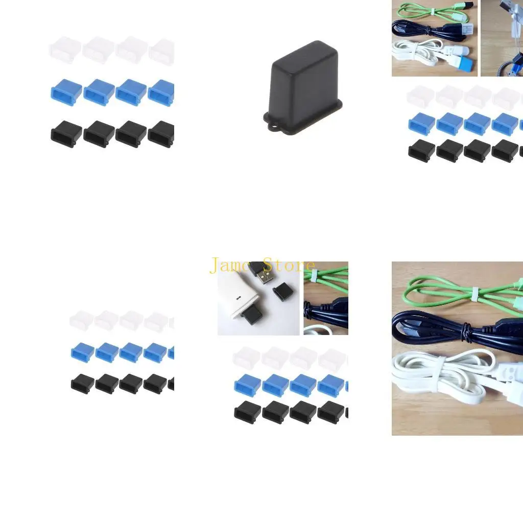 

LX0B Plastic Usb Male Plug Stopper Cap Cover Protector Lids for Electronis