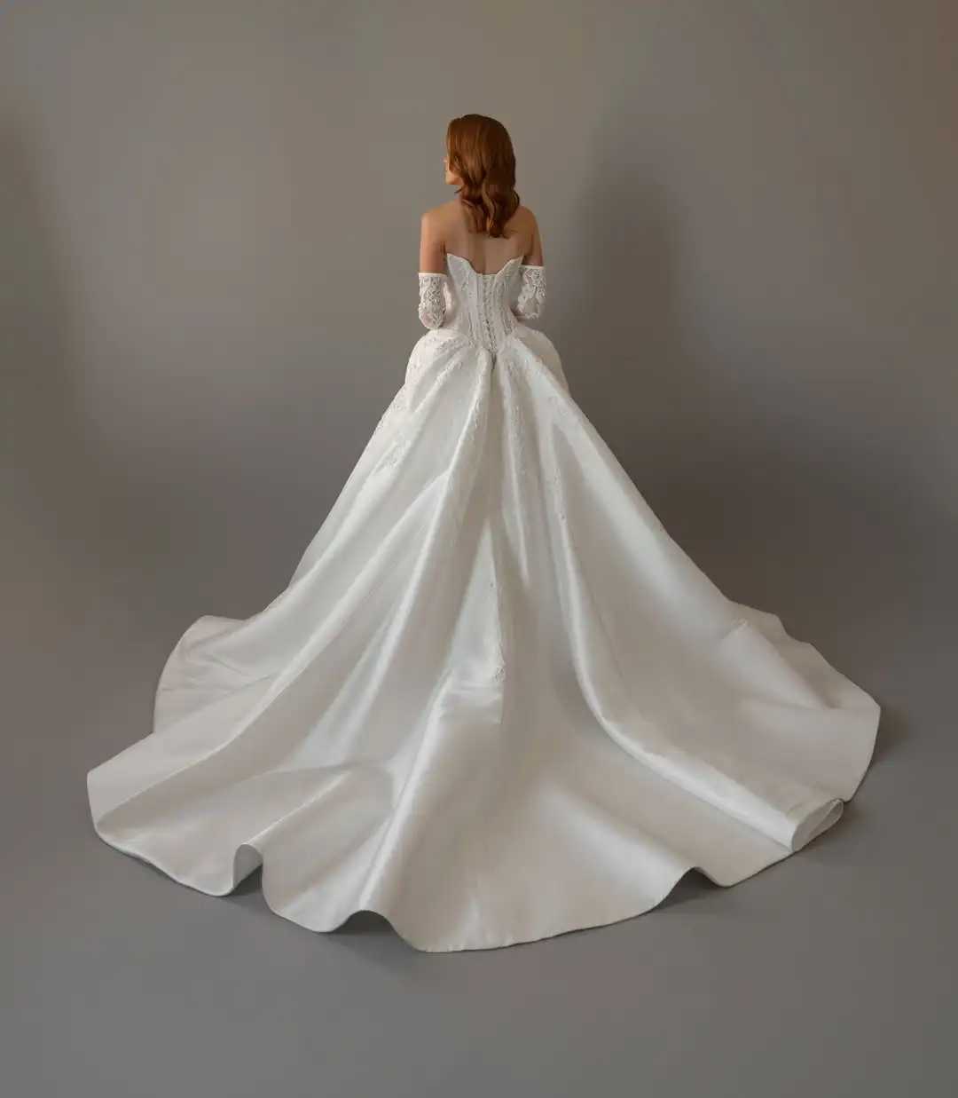 Luxury Wedding Dress Vestidos Feminino Elegante Para Casamento Vestido Branco Noiva Civil A Line Plus Size For Curvy De Cetim