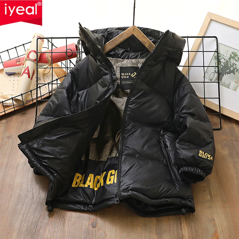 

IYEAL Kids Down Jacket 2023 Autumn and Winter New Boys and Girls' Thickened Warm Hooded Coat Children's Baby Outwear