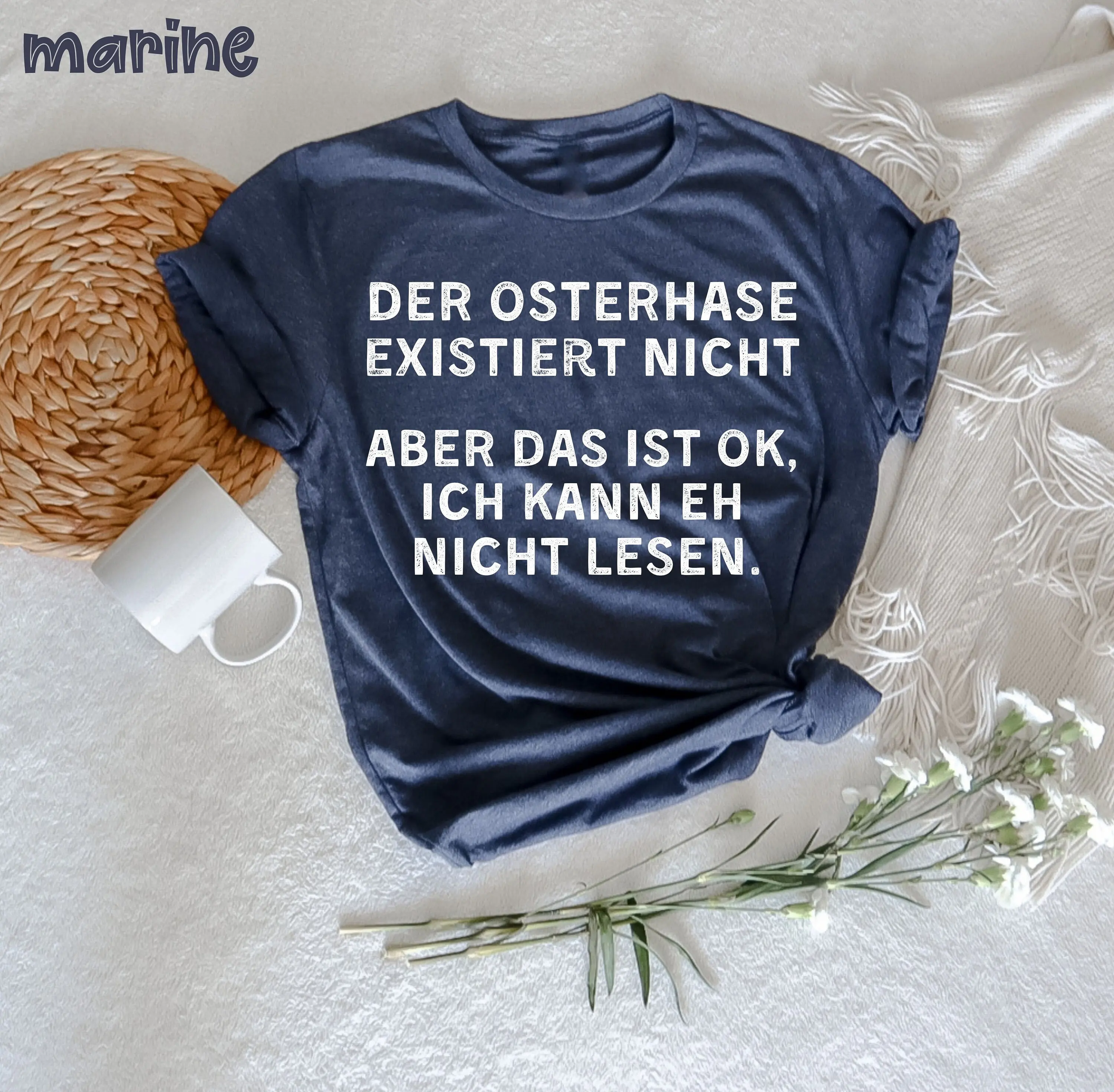 Der oster base exist tiert nicht aber das ist ok ich kann lesen t-shirt häschen süßes oster hasen frohe ostern