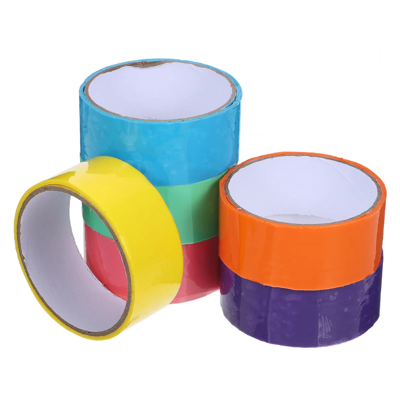 

6 Rolls Sticky Ball Tapes Colored Adhesive DIY Fun Tape for Relaxing Creative Kids Activity Decompression Craft Accessory