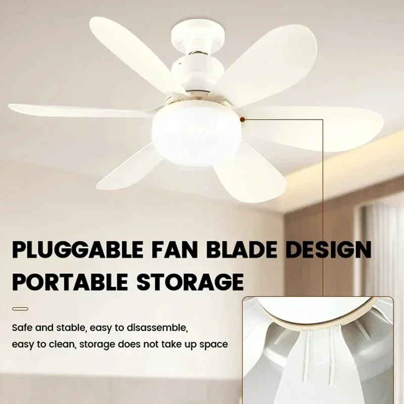 30W/40W E27 Ceiling Fan Light with Remote Dimming LED Lights Suitable Fan Intelligent Silent Ceiling Fan for Living Room Bedroom image 6