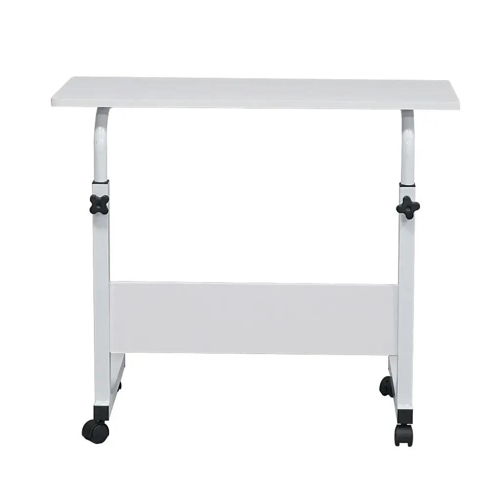 Portable Mobile Laptop Table, Compact Wheels Side Table, Multi-Purpose Room Divider Shelf for Office