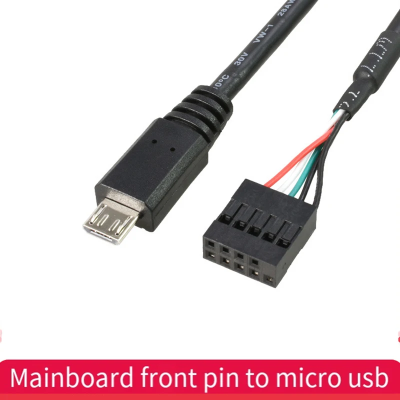 Adaptador de placa base de computadora para 5P, 9P, Micro USB, interfaz Android a DuPont, 2,54 USB, Pin a MINIUSB, Cable de datos