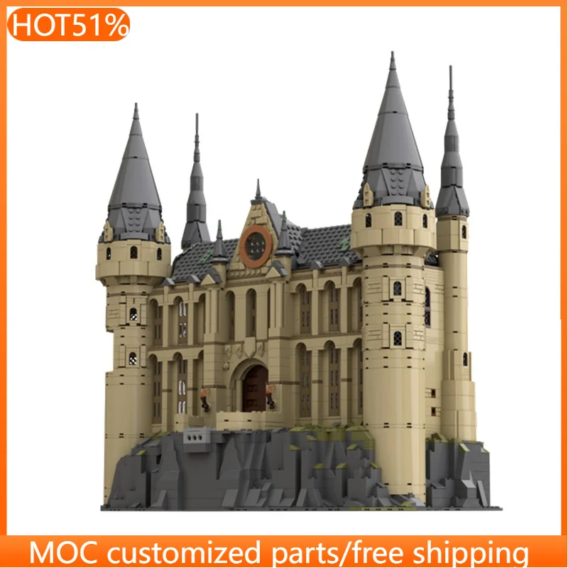 

3607 деталей Городской Волшебный Школа-Магазин: Входной Холл Виадука MOC, Модульный Конструктор, Технология DIY, Игрушка для Мальчиков, Рождественский Подарок