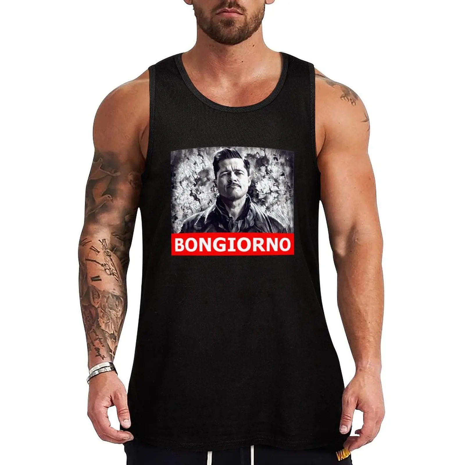 Camiseta sin mangas con diseño gráfico informal de Inglourious Basterds Aldo Raine, camiseta sin mangas con diseño estampado