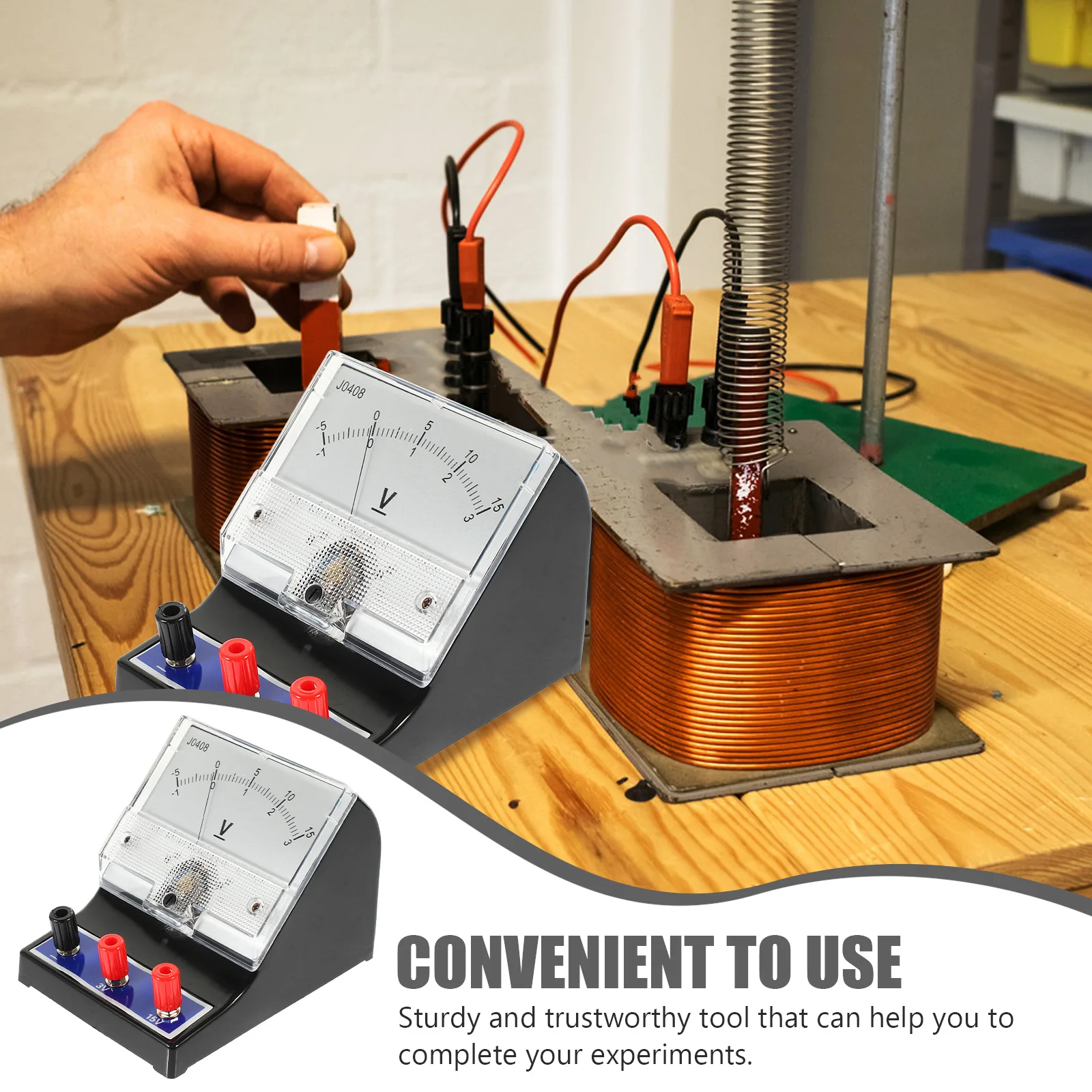 1Pcs 0-15V Voltmeter Physics Experimental Apparatus Robust Electricity Equipment for Enhancing Observation and Thinking Skills