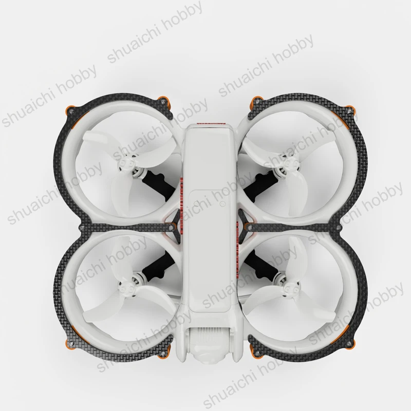 1Set RC FPV Drone Heavy-Duty Crash-Resistant Protective Ring 2mm Carbon Fiber Plate with TPU Anti-wear Pads for DJI AVATA2 Parts