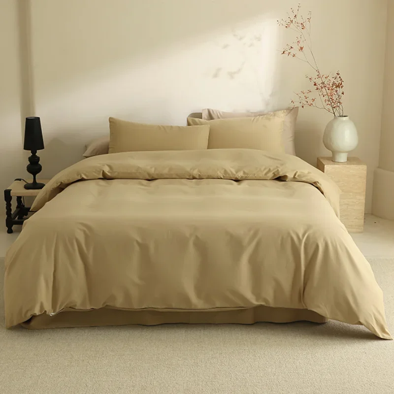 

Pure Cotton Single Bed Cover New 100S Long Fleece Duvet Cover Spring Solid Color Comfort Bedding 160x210 180x220 220x240