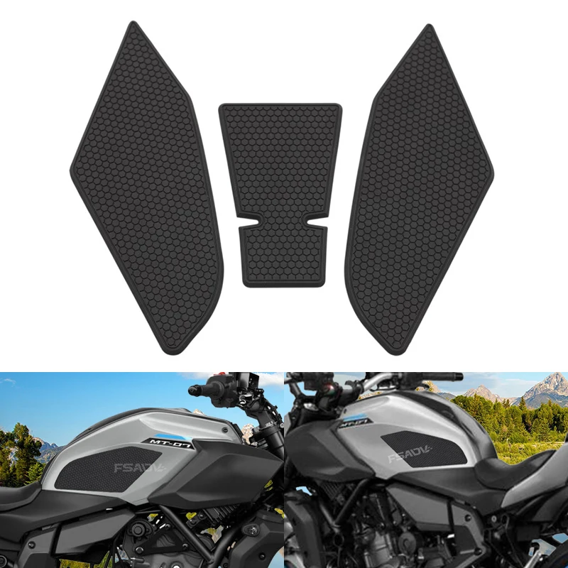 

Наклейка на бак мотоцикла, боковая накладка на бак, наклейка против царапин, резиновая нескользящая наклейка, аксессуары для Yamaha MT-07 MT07 2025