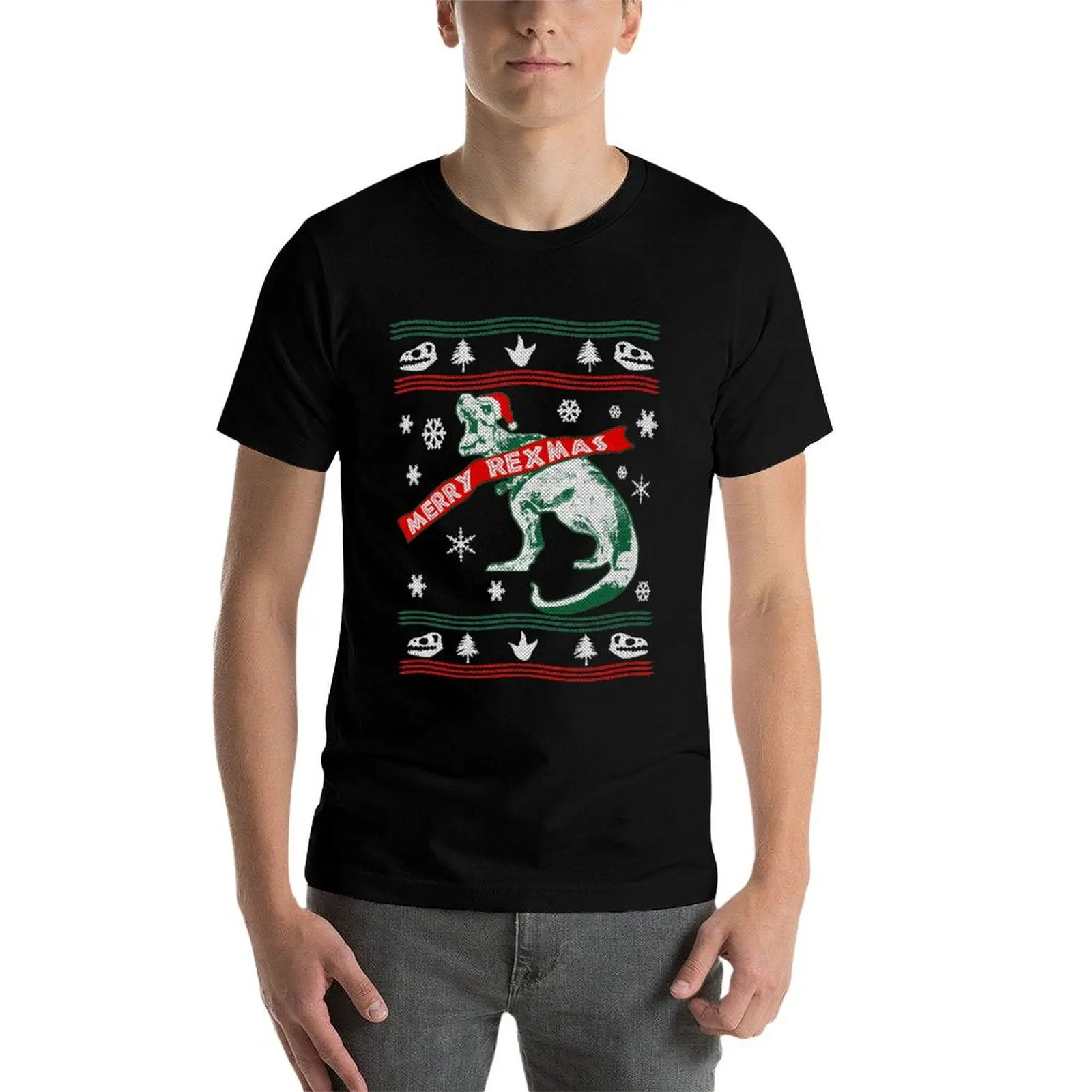 

A Very Merry REXmas T-Shirt cotton t shirt man t shirt man luxury printed t shirts for man T-Shirt