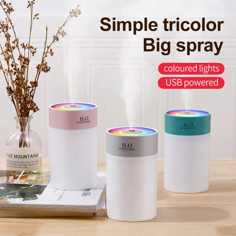 Sáng tạo độ ẩm hộ gia đình Máy tính để bàn nhỏ nước bổ sung phun độ ẩm không khí USB xe xách tay ánh sáng ban đêm 260ml