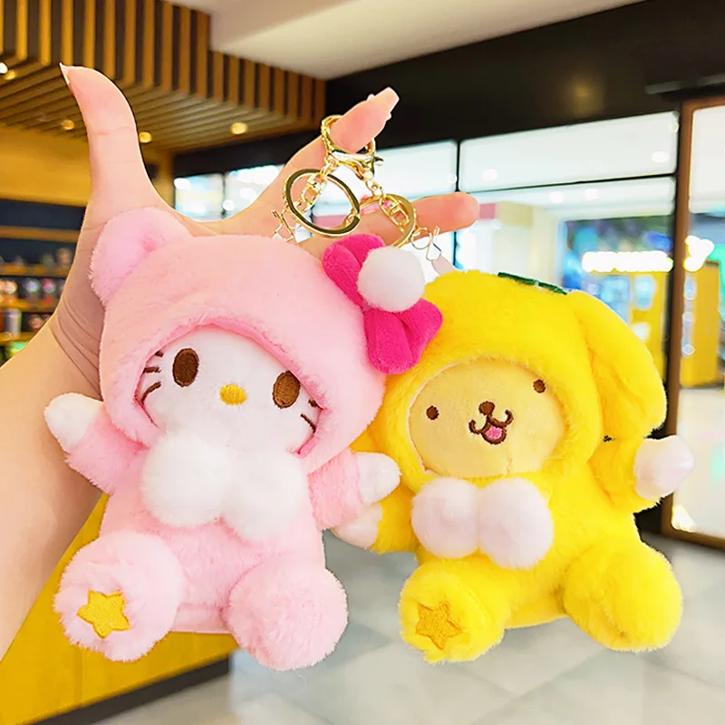 

Cartoon Kuromi Keychain Cute Bag Pendant Doll Couple Keychain Pendant Small Gift Wholesale Hot-selling key pendants