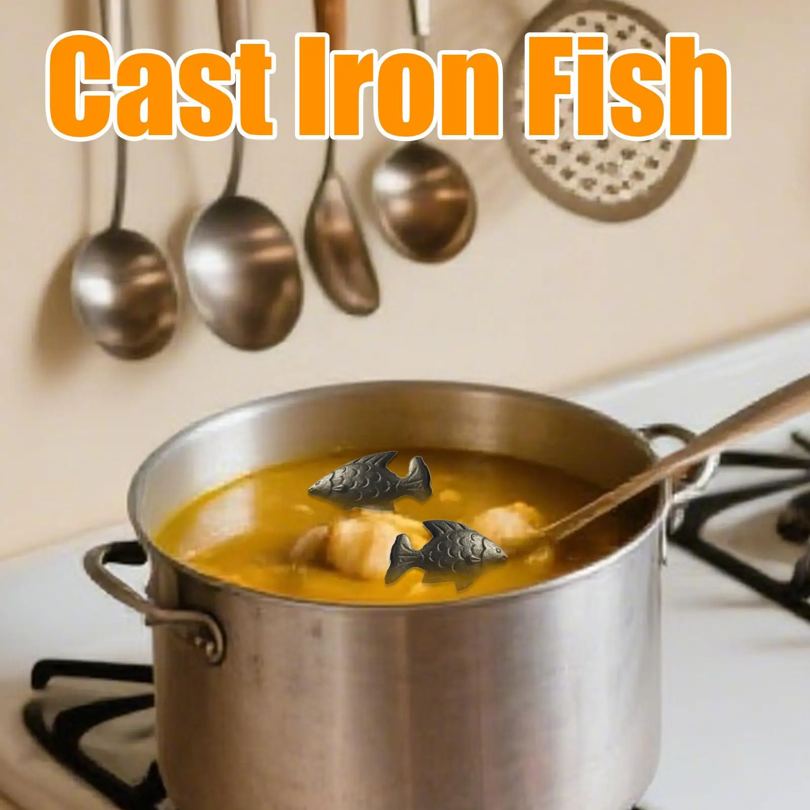 Iron Fish 2 Pack A Natural Source of Iron to Reduce The Risk of Deficiency Safe Cooking Tool Reusable Kitchen Accessories