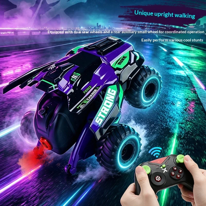 2.4G RC Stunt Spray Transformable Car 4WD Off Road Remote Control Racing Vehicl  Electric Stunt Toy Car Birthday Gift