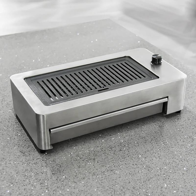 YAKINIKU 2400w Buffet Barbecue Grill Japanese Rectangle Down Smoke Exhaust Electric Grill Desktop  Commercial  Bbq Grill