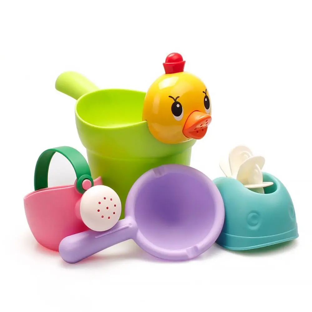 Duck Bear Shape Baby Bath Toys Waterwheel Sand Playing Kids Shower Toys Bucket Educational Water Play Toys Swimming