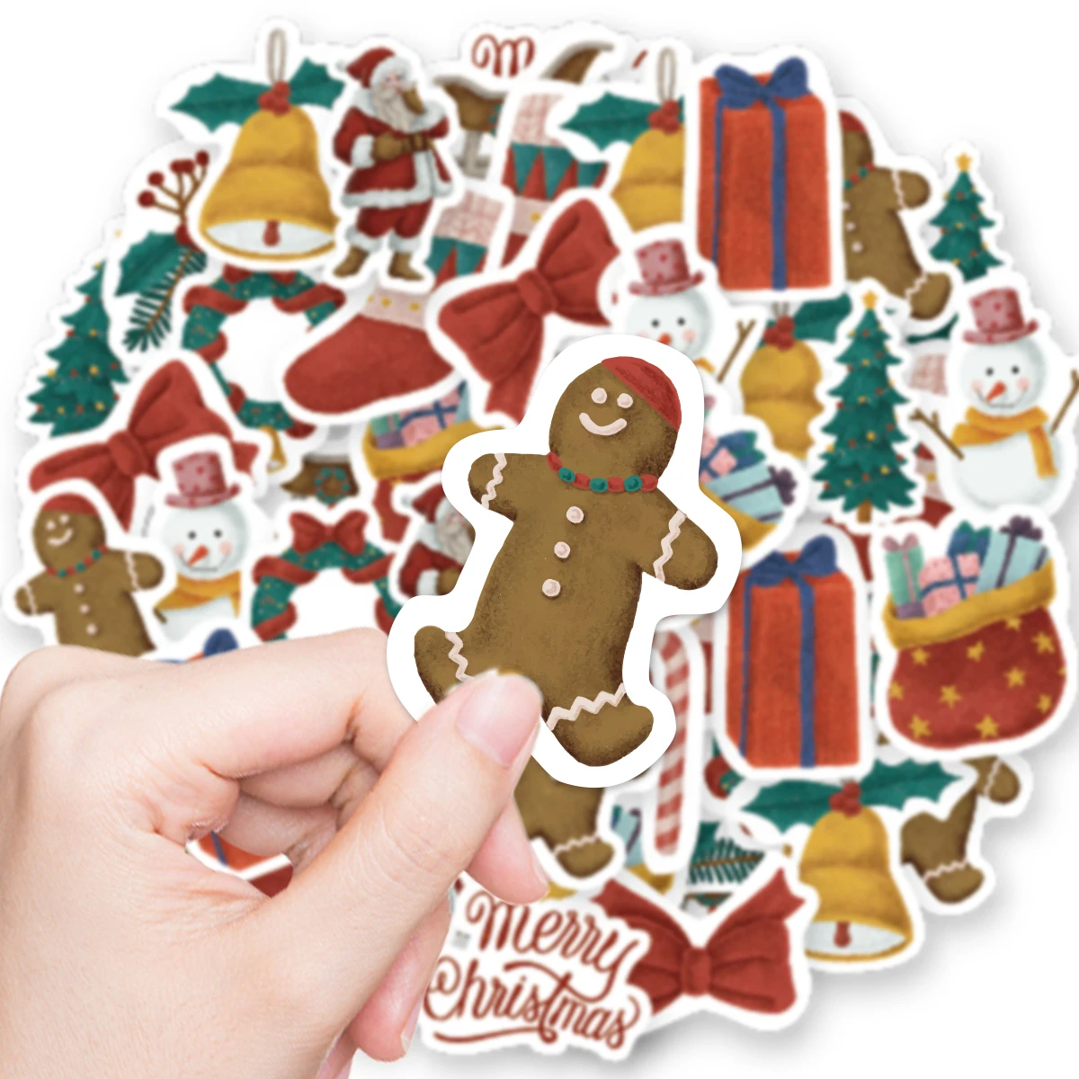 Etori Life 46pcs Vintage Lawrence Christmas season stickers  DIY Decoration Student Stationery Notebook Diary Journal Stickers