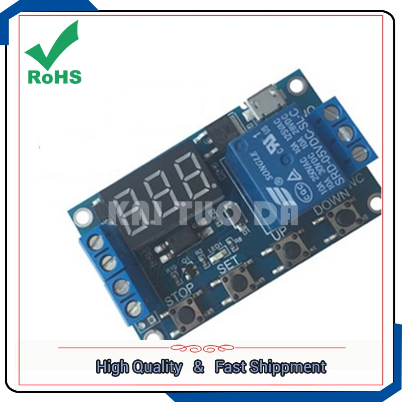 1 way/one channel relay module times delay power off the trigger time delay cycle timing circuit switch board