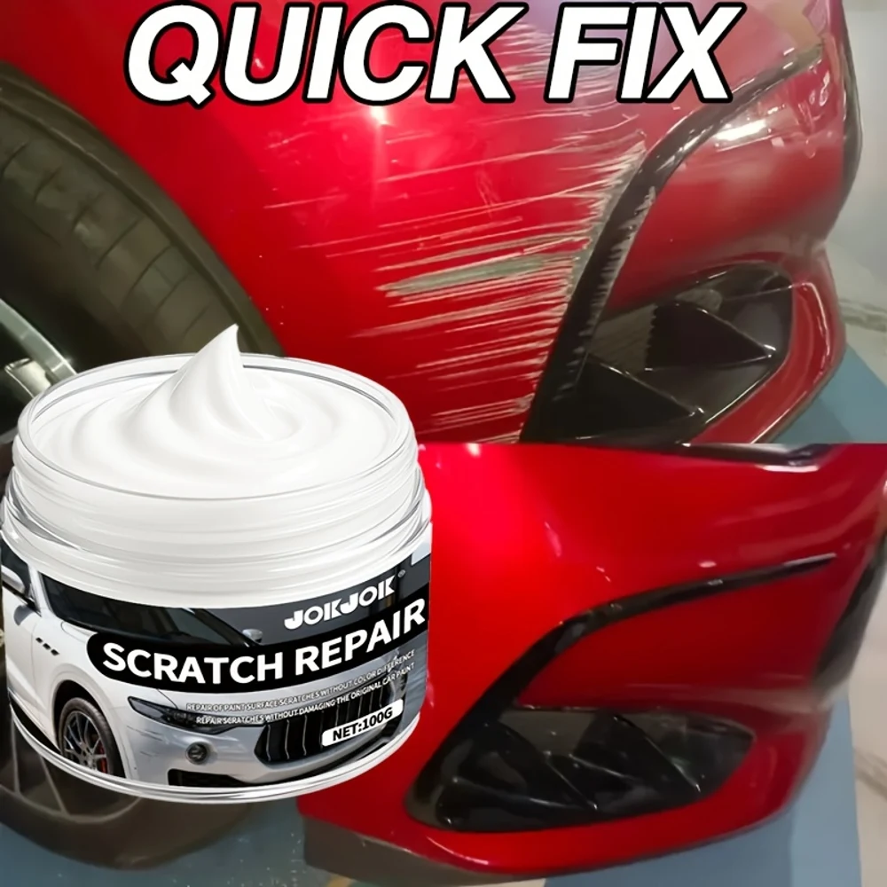 شمع إصلاح خدوش السيارة 100 جرام - تلميع وشمع عالمي، يمنع الخدوش الجديدة، حل العناية بالطلاء الكل في واحد